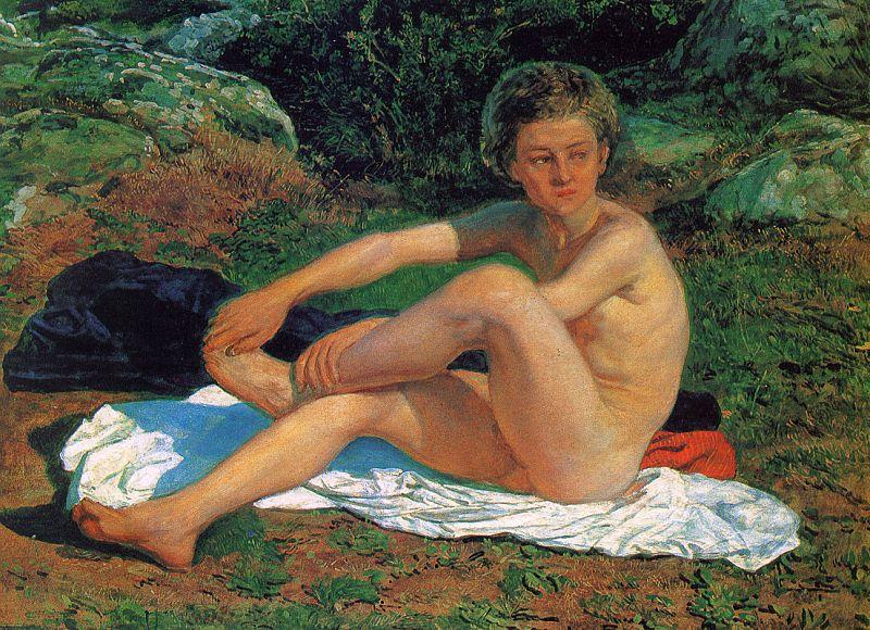 Alexander Ivanov Nude Boy oil painting picture